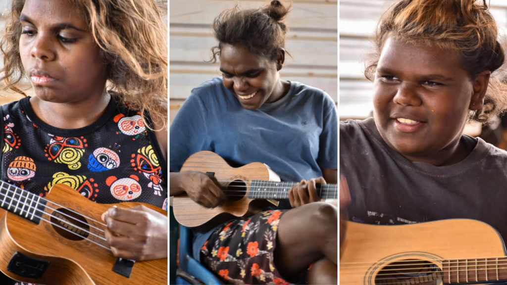 Mulan women making music